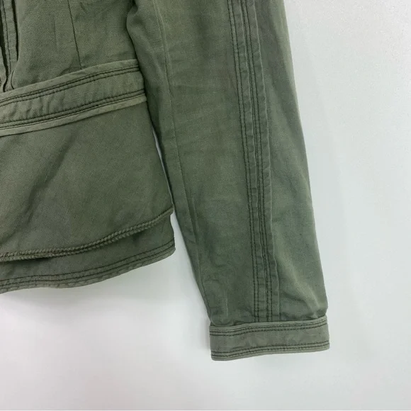 Anthropologie Elevenses military jacket olive green 10 - Picture 5 of 10